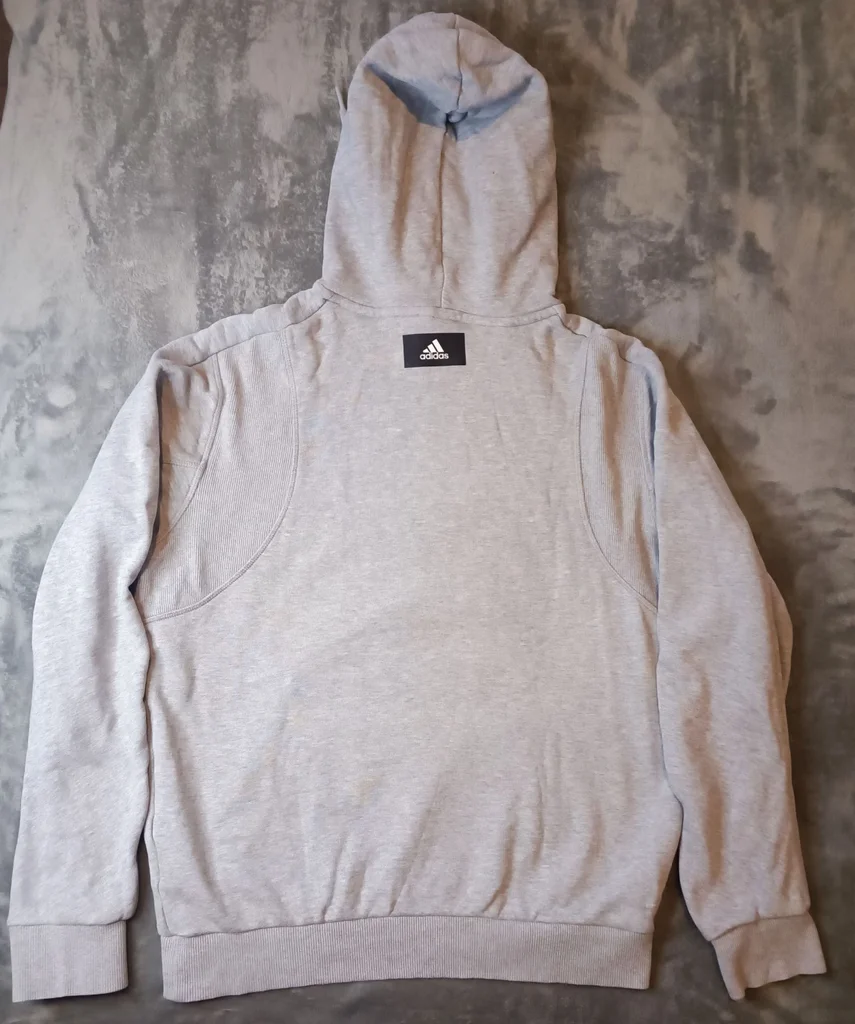 Adidas hoodie pull in size S, very good condition, grey color – photo 5